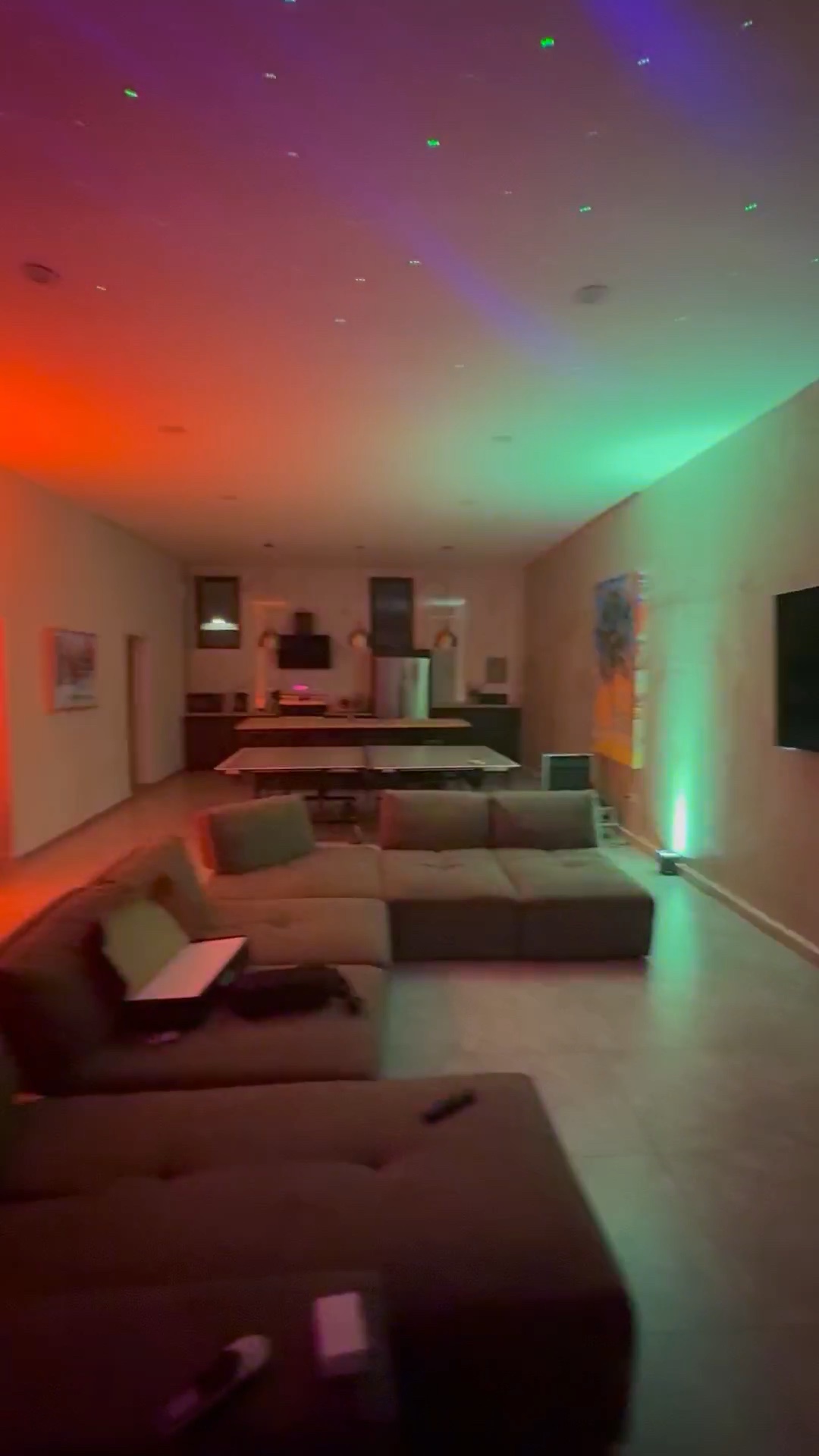Iluminación de colores para evento privado